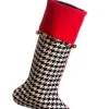 Houndstooth Stocking With Bells