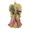 Huras, Angel With Tree Glass Ornament Lantern, S859