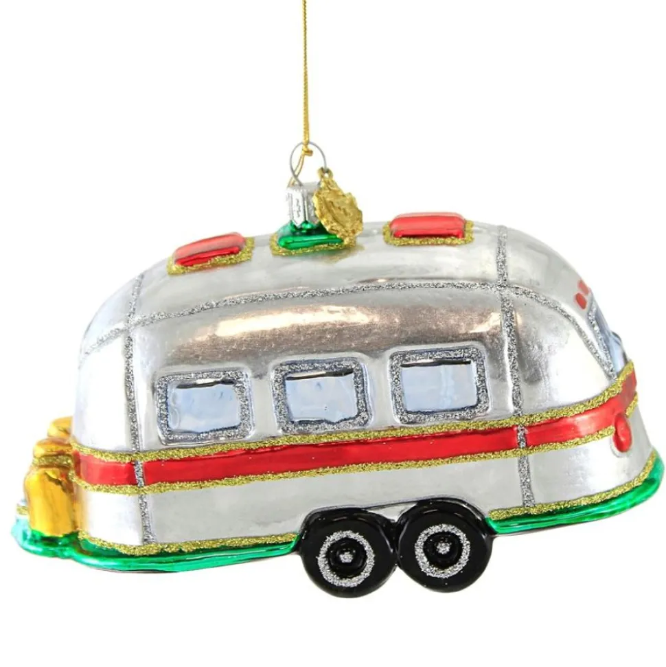 Huras, Christmas Airstream Glass Ornament Camper, S708