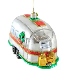 Huras, Christmas Airstream Glass Ornament Camper, S708
