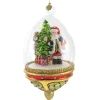 Huras, Santa With Tree, Grandfather Clock In Dome, S865