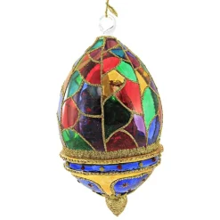 Huras, Stained Glass Nativity Dome Religious Christmas, S776