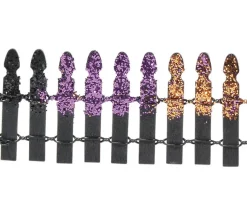 Hv, Halloween Glitter Fence, 6005556, Halloween Village