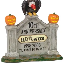 Hv, Halloween 10Th Anniversary Sign, 805026, Halloween Village