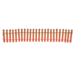 Hv, Pumpkin Orange Glitter Fence, 6007703, Halloween Village