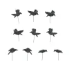 Hv, Set Of 10 Halloween Crows, 6010451, Halloween Accessories