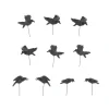 Hv, Set Of 10 Halloween Crows, 6010451, Halloween Accessories
