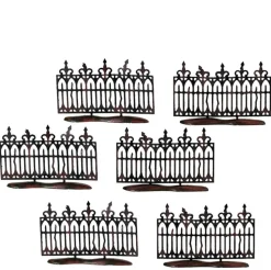 Hv, Spooky Wrought Iron Fence Set/6,, 56.52982, Halloween Village