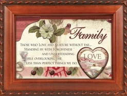 Inspirational Woodgrain Traditional Music Box Plays On Eagle's Wings