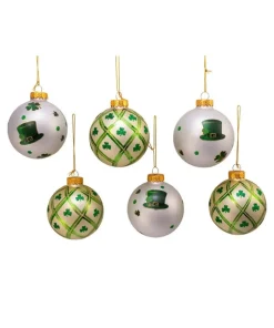 Irish Glass Ball Ornaments, 6-Piece Box Set, 80Mm, Gg0886, Kurt Adler