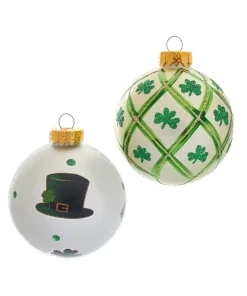 Irish Glass Ball Ornaments, 6-Piece Box Set, 80Mm, Gg0886, Kurt Adler