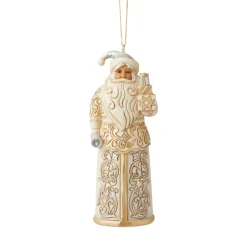 Jim Shore, Holiday Lustre Santa Ornament, 6006618, Heartwood Creek