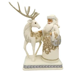 Jim Shore, Holiday Lustre Santa/Reindeer, 6006615, Heartwood Creek