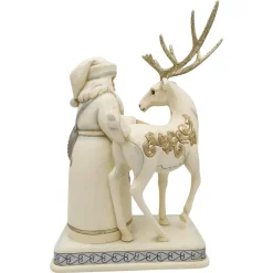 Jim Shore, Holiday Lustre Santa/Reindeer, 6006615, Heartwood Creek