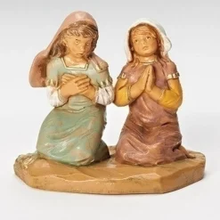 Junia & Eve Fig Kneeling Praying Girls, 5", Fontanini, 54076