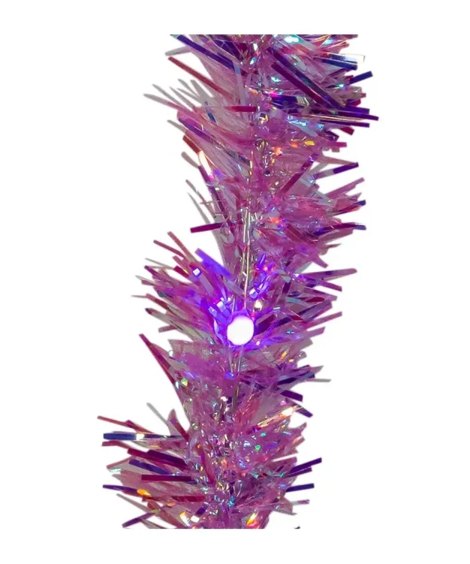 100-Light Purple Iridescent Tinsel Cascade Purple Superbright Light, Ad1001Pupu