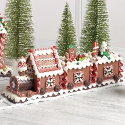 Lighted Gingerbread Train