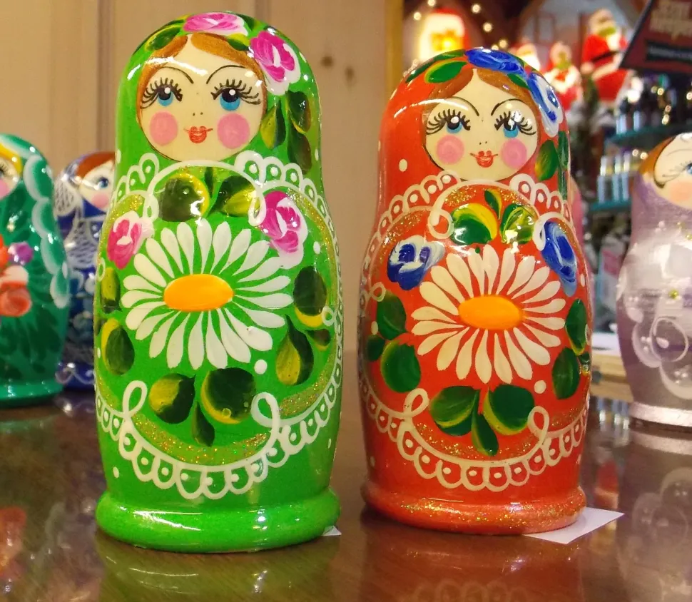 Matryoshka In Red, Green Or Blue