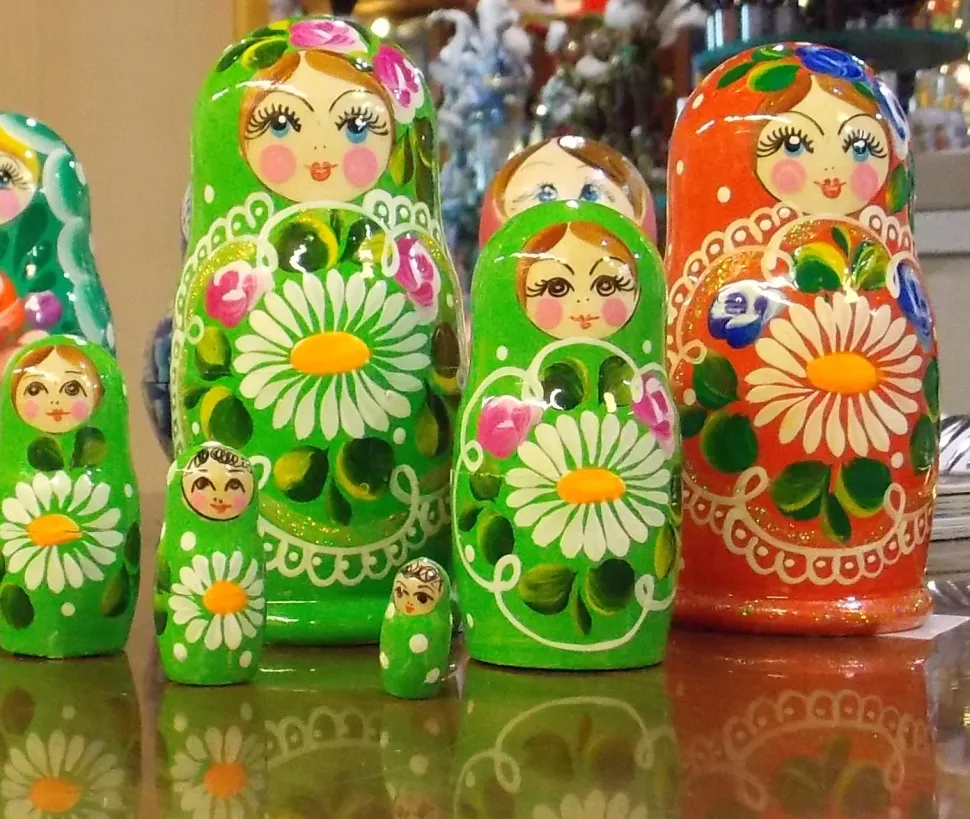 Matryoshka In Red, Green Or Blue