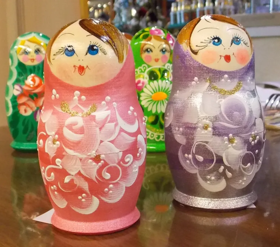Matryoshka Nesting Dolls In Pink Or Lavender