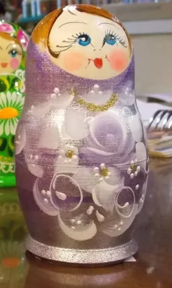 Matryoshka Nesting Dolls In Pink Or Lavender