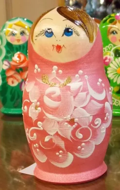 Matryoshka Nesting Dolls In Pink Or Lavender