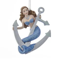 Mermaid With Anchor Ornament For Personalization, C7644