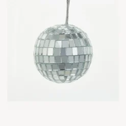Mirrored Disco Ball Glass Ornaments, 12-Piece Box Set