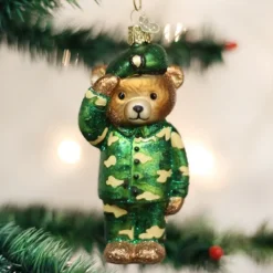 Owc Army Bear Ornament, 12402