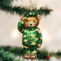 Owc Army Bear Ornament, 12402