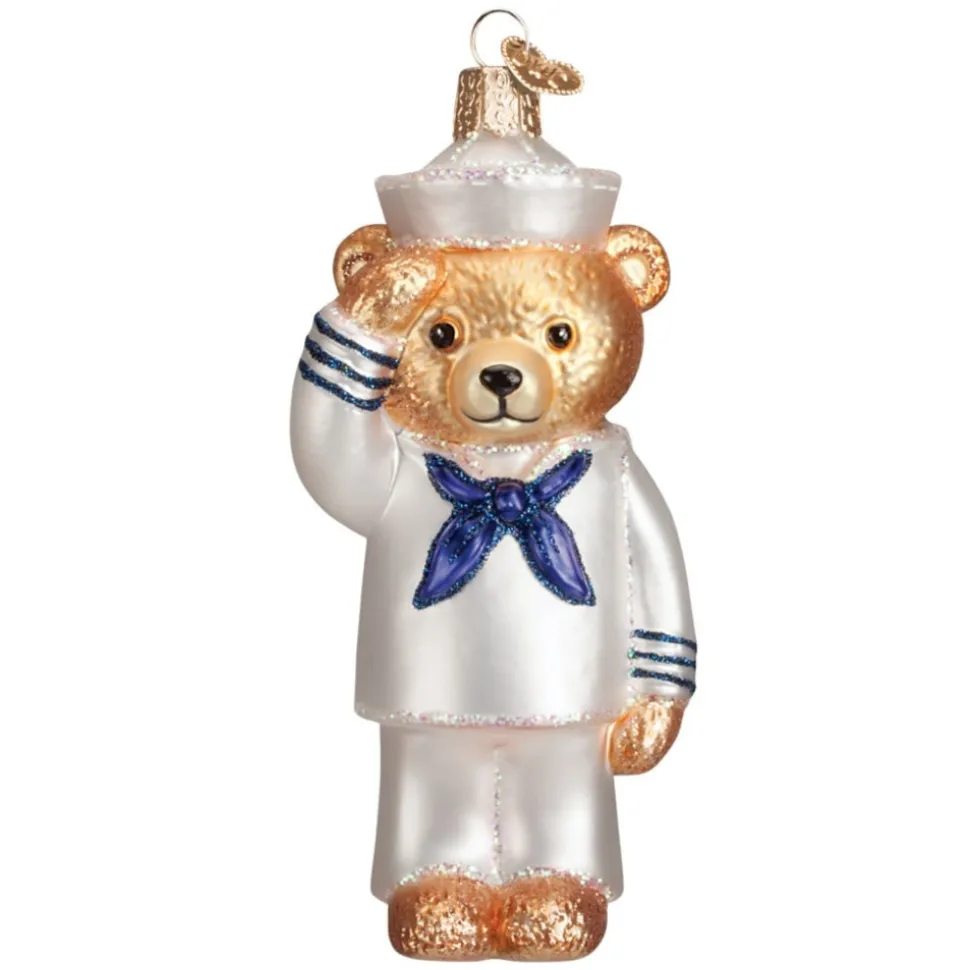 Owc Navy Bear Ornament, 12404