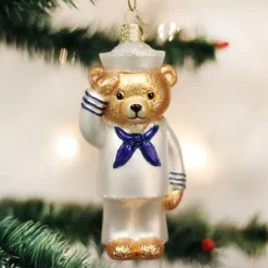 Owc Navy Bear Ornament, 12404