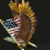 Patriotic Eagle With The American Flag Ornament C3899