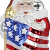 Patriotic Santa, Santa's Salut, Red White Blue, 10234S018, Inge-Glas