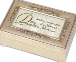 Petite Rose Dear Daughter Music Box, Plays You Light Up My Life