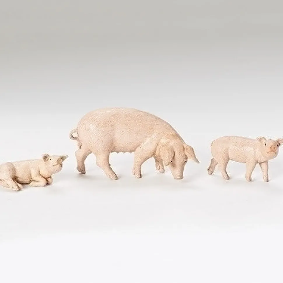 Pig Family Nativity 3Pc St 5", Fontanini, 54081