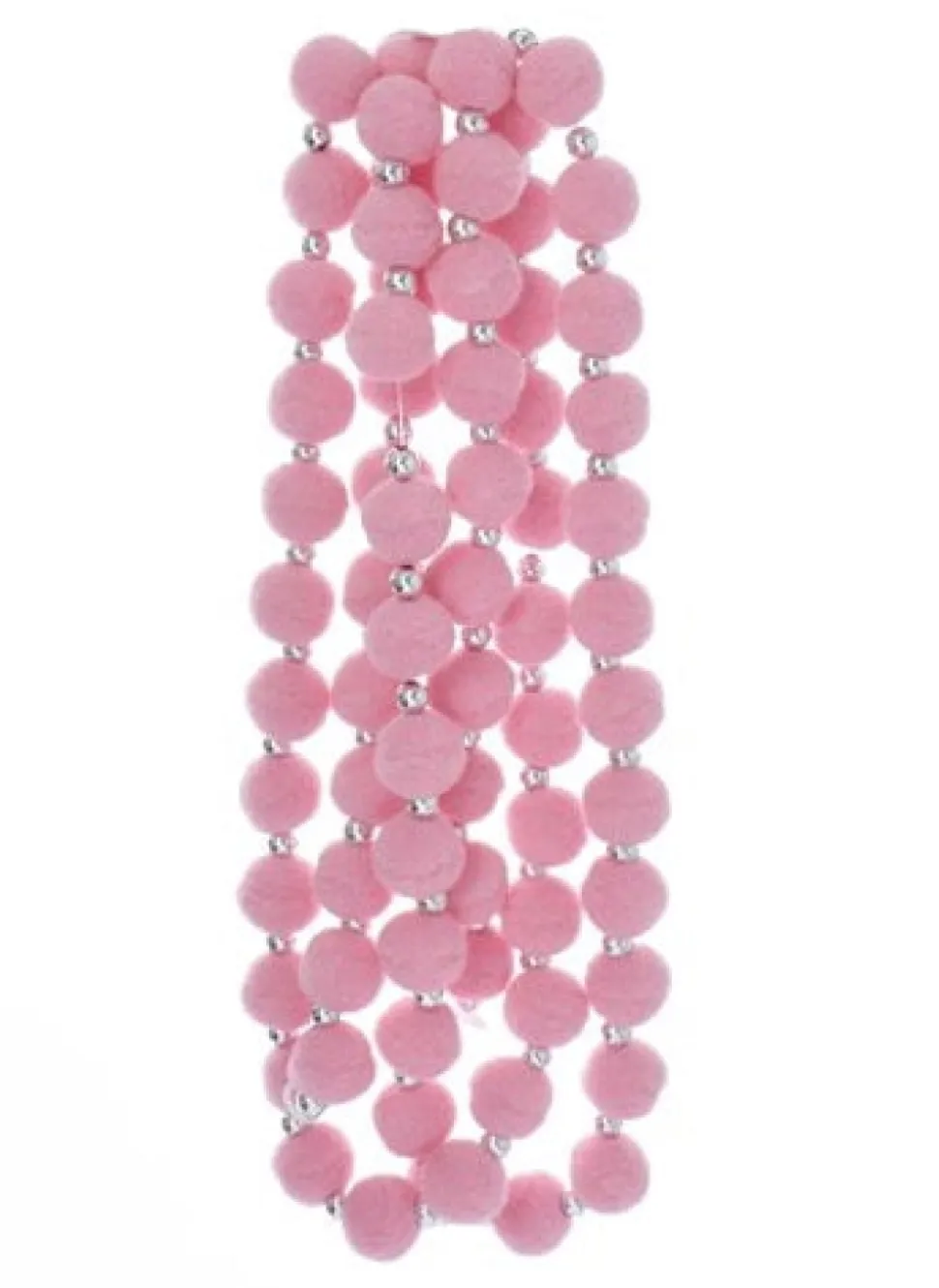 Pink Pearlized Pom Pom Garland, 6 Feet Long, H2057, Kurt Adler