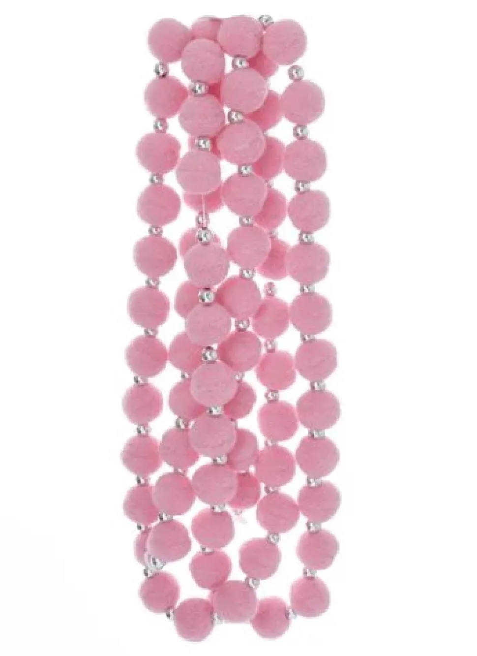 Pink Pearlized Pom Pom Garland, 6 Feet Long, H2057, Kurt Adler