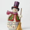 Pint Sized Snowman With Broom