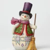 Pint Sized Snowman With Broom