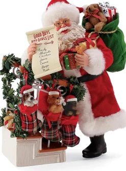 Santa And His Pets Puppy Stockings, 6008219, Possible Dreams
