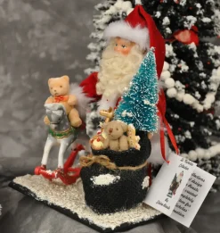 Santa Claus With Sack And Rocking Horse