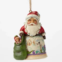 Santa W/Winter Scene Mini Ornament