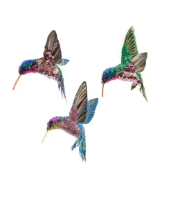 Sequined Hummingbird Ornament, 3 Assorted, C0804, Kurt Adler