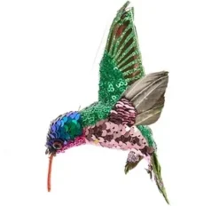 Sequined Hummingbird Ornament, 3 Assorted, C0804, Kurt Adler