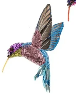 Sequined Hummingbird Ornament, 3 Assorted, C0804, Kurt Adler