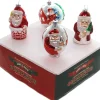 Shiny Brite, Hs Santa Figures Glass, Holiday Splendor, 4027719