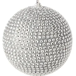 Silver Ball Ornament 4.5"