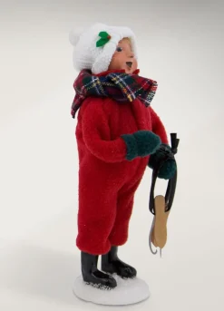 Snow Day Kid With Skates, Byers Choice, 1949B
