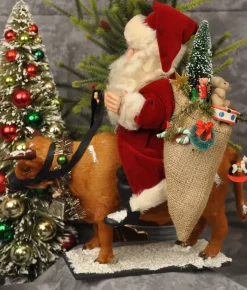 St Nick On Cow By Elaine Roesle